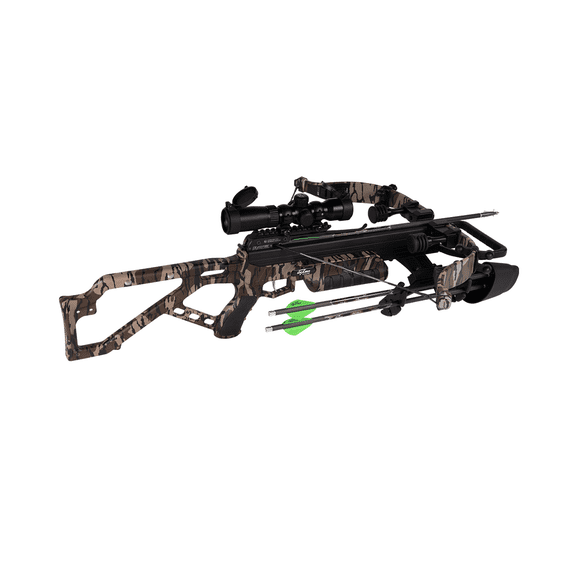 Excalibur Mag MAX Crossbow, 350 FPS, Compact and Rugged Design, Bottomlands Camo, Rope Aid Draw (E16243)