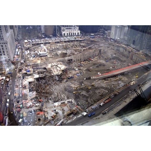 Excavated World Trade Center Foundations Six Months After The Terrorist Attacks. March 15 2002. Photo Everett Collection