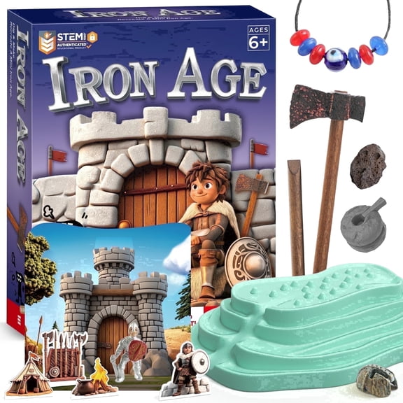 Piano Potato Iron Age Dig & Make Kit, Archaeology STEM Kit for Kids, Historical Digging Set, Iron Age Craft Kit, Digging Toy for Kids Ages 6-12, Fossil Dig Kit for Boys & Girls