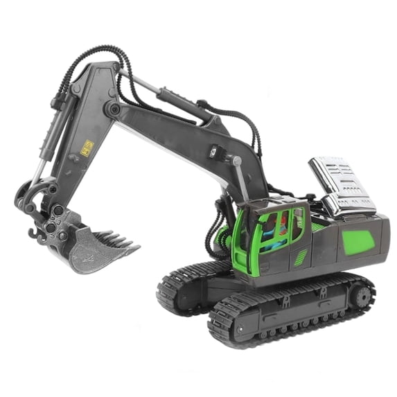 Excavator 2025 Remote Control Truck with Dynamic Lights and Realistic Sounds Full Function Alloy Construction Vehicle 24 RC Action Toy