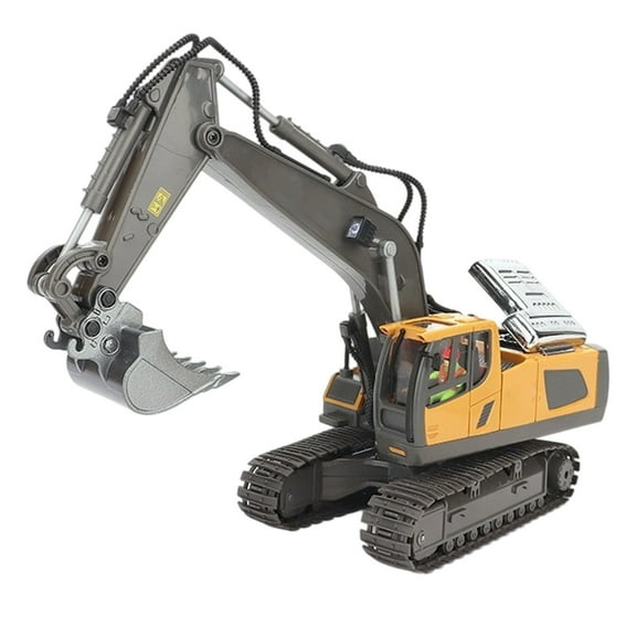 Excavator 2025 Remote Control Truck with Dynamic Lights and Realistic Sounds Full Function Alloy Construction Vehicle 24 RC Action Toy