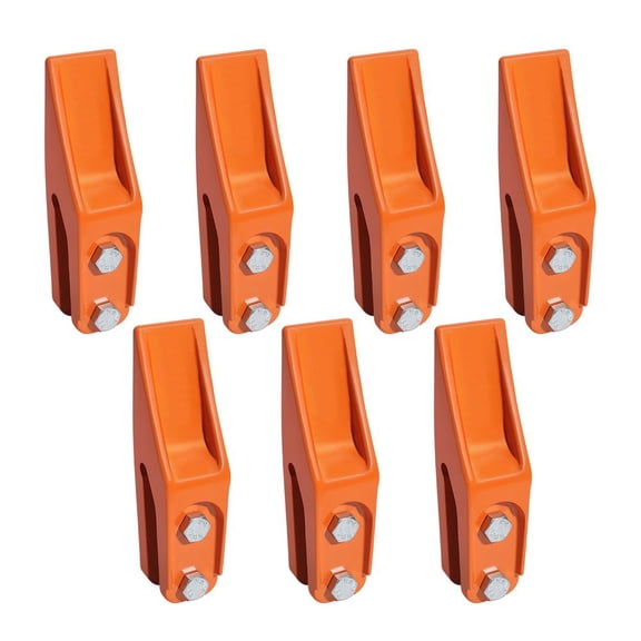 Excavator Bucket Teeth with Pins, 7 Pack 684447 Bucket Tooth Set Fits 5/8-in Buckets Edge, Heavy Duty 7.34 in Bolt on Digging Buckets Teeth Replacement for Skid Steer & Mini Excavator