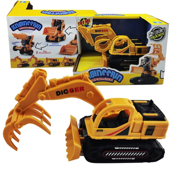 Excavator Children Deformation Car Robot Toys Engineering Car