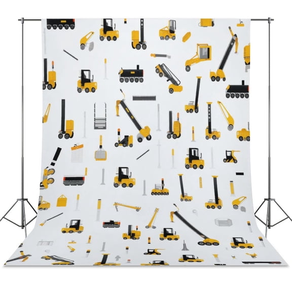 Excavator Construction Vehicle Truck Backdrops for Photography for Party Backdrop Wedding Backdrop Background Picture