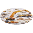 thumbnail image 1 of Excavator Construction Vehicle Truck Round Small Area Rug, Print Non Slip Washable Floor Mat, Soft Throw Rug for Living Room, Powder Room Entryway, Bathroom, Bedside, 1 of 7