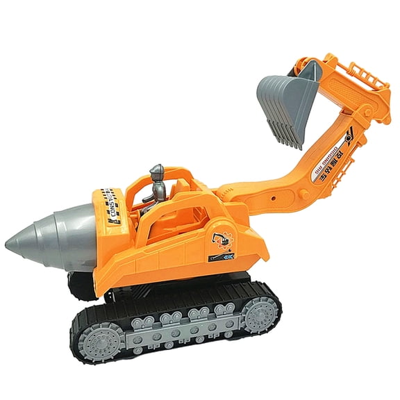 Excavator Drill Truck Toy, Push Powered Engineering Vehicle Model, Movable Arm Simulation Construction Car, Durable Abs Plastic Toy, Realistic Excavation Vehicle For Indoor Outdoor Play