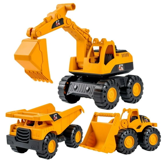 Excavator & Dump Truck Toy for Kids Truck & Bulldozer Digger - Construction 11