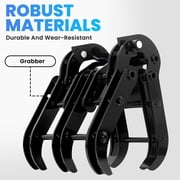 Excavator Grapple Attachment, Heavy Duty 6600 Lbs Metal Gripper, 120  Rotatable Black Clamp Grabber 23.8 15 9.8 , for Log Handling Stone Moving Debris Removal