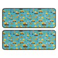 thumbnail image 1 of Excavator and Hard Hat Blue Pattern Anti Fatigue Kitchen Rugs Set Of 2, Non Slip Washable Decorative Floor Mats for Sink Laundry and Home Use, 17"x47", 1 of 5