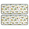 thumbnail image 1 of Excavator and Hard Hat White Pattern Anti Fatigue Kitchen Rugs Set Of 2, Non Slip Washable Decorative Floor Mats for Sink Laundry and Home Use, 17"x47", 1 of 3