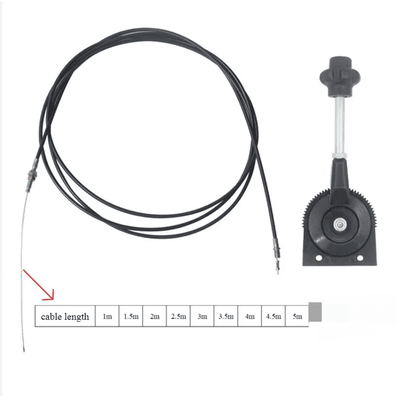 Excavator Manual Throttle Control for Harvester Tractor Ship Manure Spreader Throttle Cable Assembly Self-locking Controller single controlle with 2m cabler
