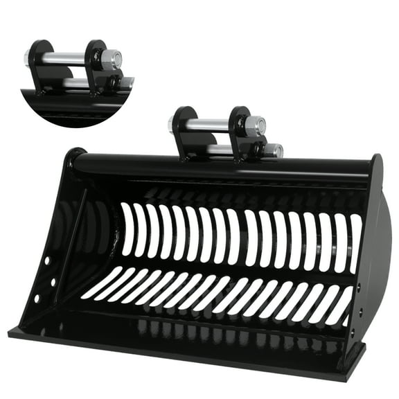 Excavator Screening Bucket, Excavator Attachments Soil Sieving Buckets, High Manganese Steel Filter Frame, Precise Stone-Soil Separation Excavator Accessory, for Separating Stones and Sand