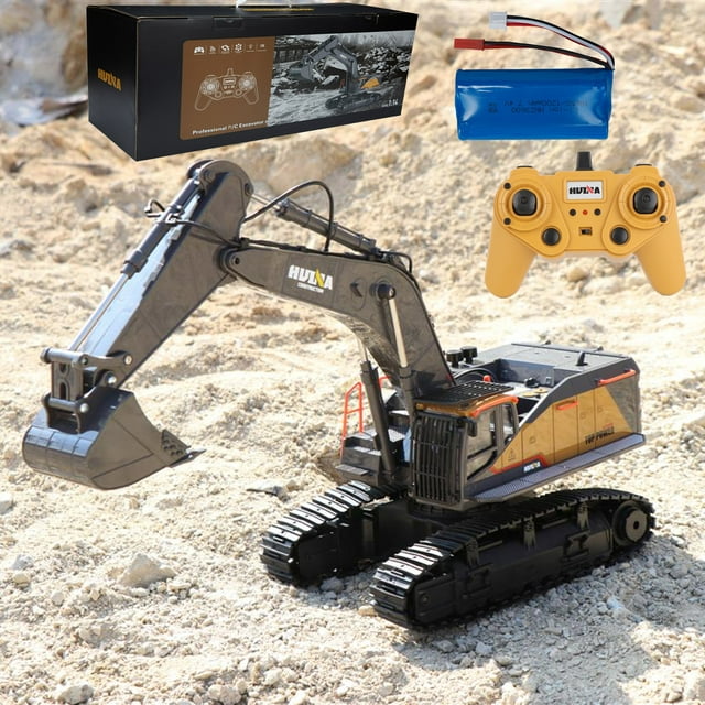 Excavator Toy Remote Control Excavator RC Truck Toy,22 Channel Rechargeable RC Truck Mini Construction excavator1/24 Scale RC Excavator Construction Vehicles Gifts