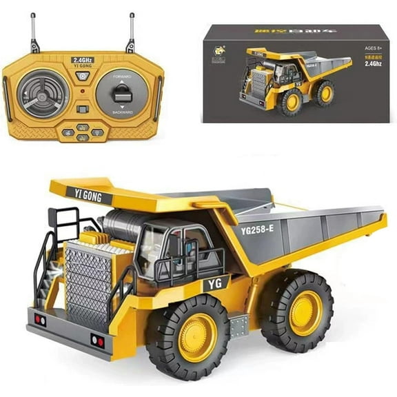 Excavator, Trucks, Commandthe Site. Conquer The Dirt, Rc Excavator and Dump Truck with 360 Rotation for Adults, 2.4ghz Remote Control Construction Vehicle Set