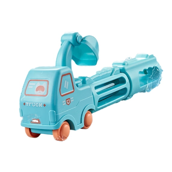 Excavator Water Spray Toy Cartoon Handheld Pull-out Engineering Vehicle for Summer Outdoor Beach Pool Party Play in Blue