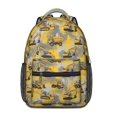 thumbnail image 1 of Excavator and Bulldozer Yellow Backpack for School, Cute School Bag with Adjustable Shoulder Straps and Padded Back, 15.3"x11"x6.7", 1 of 5