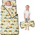 thumbnail image 1 of Excavator and Construction Worker Teens Toddler Nap Mat with Pillow, Sleeping Mat Bag for Preschool Daycare 51"x22", 1 of 6