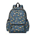 thumbnail image 1 of Excavator and Crane Blue Pattern Backpack for School, Cute School Bag with Adjustable Shoulder Straps and Padded Back, 13.4"x11"x4.7", 1 of 5