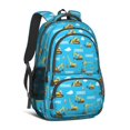 thumbnail image 1 of Excavator and Crane Blue Pattern Cute School Backpack Bag with Padded Back and Adjustable Shoulder Straps 16.9 X 12.6 X 5.9 Inches, 1 of 5