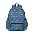 thumbnail image 1 of Excavator and Crane Blue Pattern Cute School Backpack with Padded Back and Adjustable Shoulder Straps 13.4"x11"x4.7", 1 of 5