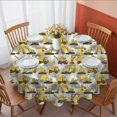 thumbnail image 1 of Excavator and Crane Yellow Pattern Round Tablecloth 60"x60", Wrinkle Resistant Wipeable Table Cover for Kitchen Dining Room Picnic Patio and Party, 1 of 6