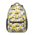 thumbnail image 1 of Excavator and Dump Truck Yellow Backpack for School, Cute School Bag with Adjustable Shoulder Straps and Padded Back, 15.3"x11"x6.7", 1 of 5