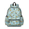 thumbnail image 1 of Excavator and Helicopter Blue Pattern Cute School Backpack with Padded Back and Adjustable Shoulder Straps 13.4"x11"x4.7", 1 of 5