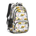 thumbnail image 1 of Excavator and Road White Pattern Cute School Backpack Bag with Padded Back and Adjustable Shoulder Straps 16.9 X 12.6 X 5.9 Inches, 1 of 5