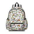 thumbnail image 1 of Excavator and Road White Pattern Cute School Backpack with Padded Back and Adjustable Shoulder Straps 13.4"x11"x4.7", 1 of 5