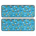 thumbnail image 1 of Excavator and Tree Blue Pattern Anti Fatigue Kitchen Rugs Set Of 2, Non Slip Washable Decorative Floor Mats for Sink Laundry and Home Use, 17"x47", 1 of 5