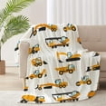 thumbnail image 1 of Excavators Blanket Cartoon Cars Construction Tractor Flannel Lightweight Blankets Quilt Plush Fleece Soft Bedding Throw Blanket for Couch and Bed 40"x30" for Pet, 1 of 6