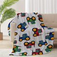 thumbnail image 1 of Excavators Blanket Cartoon Cars Construction Tractor Flannel Lightweight Blankets Quilt Plush Fleece Soft Bedding Throw Blanket for Couch and Bed 50"x40" for Kids, 1 of 4