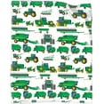 thumbnail image 1 of Excavators Green Vehicle Construction Tractor Blanket Gifts for Tractor Lover 40 ch for Kid,Green Tractor Fannel Throw Blanket Super Soft Throws Blanket for Bed Couch Sofa Excavators, 1 of 7