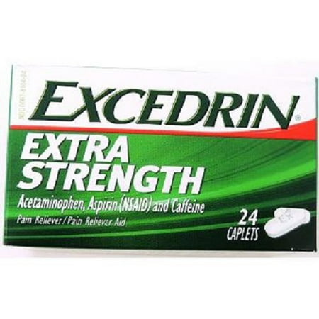 Excedrin Extra Strength, Aspirin Pain Reliever Caplets, Count 1 - Headache/Pain Relief / Grab Varieties & Flavors