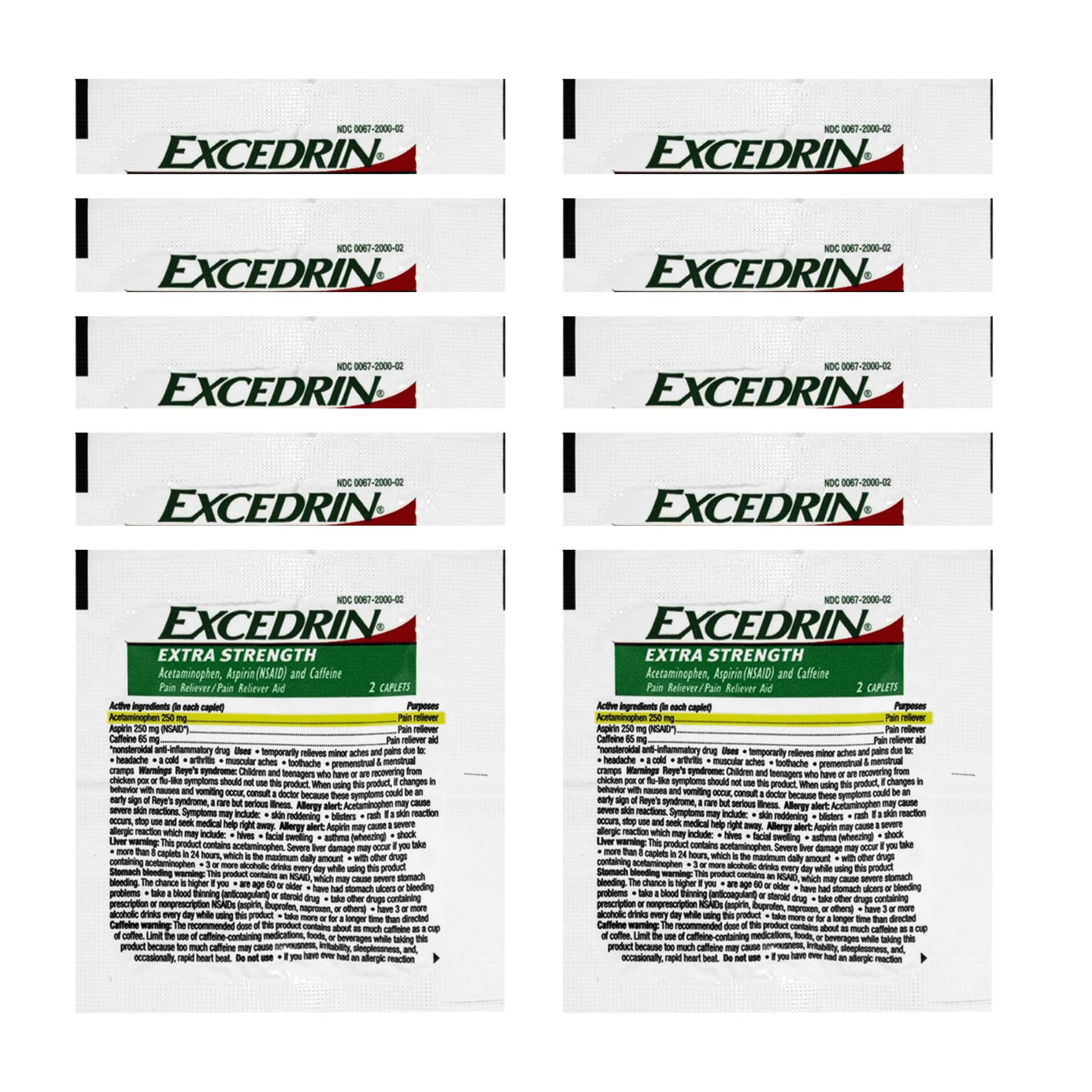 Excedrin Extra Strength Convenient On The Go Tablets for Temporary