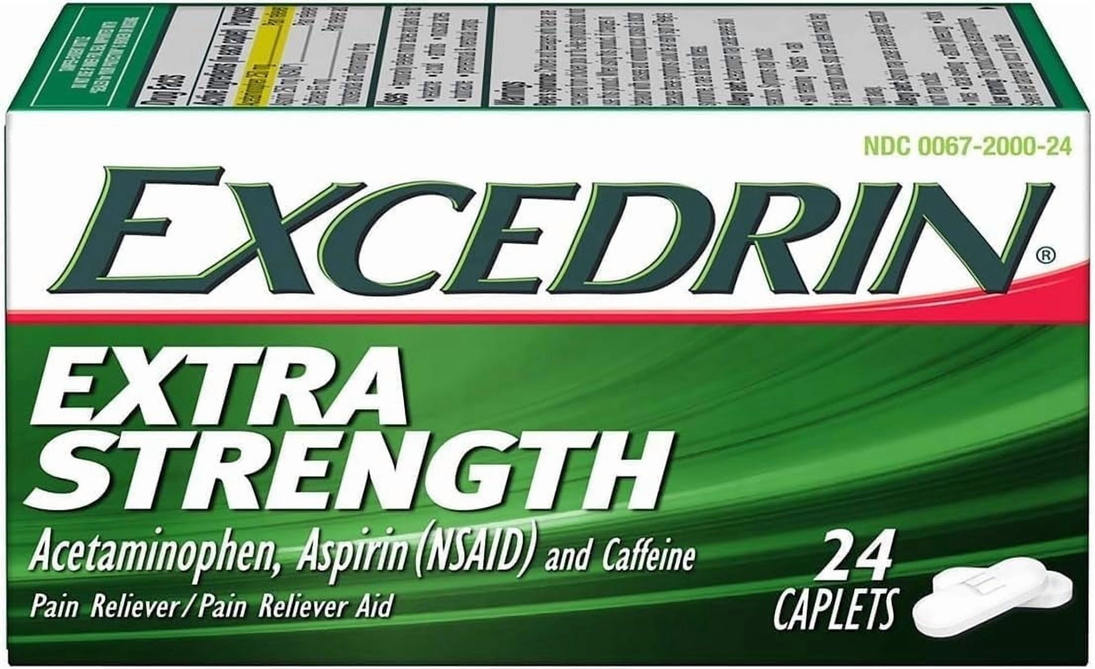 Excedrin Extra Strength Pain Reliever Caplets 24 Caplets