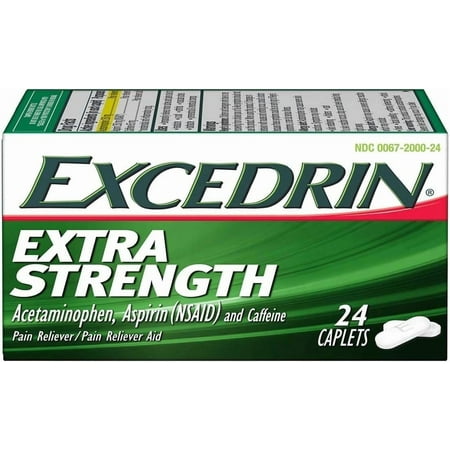 Excedrin Extra Strength Pain Reliever Caplets 24 Caplets