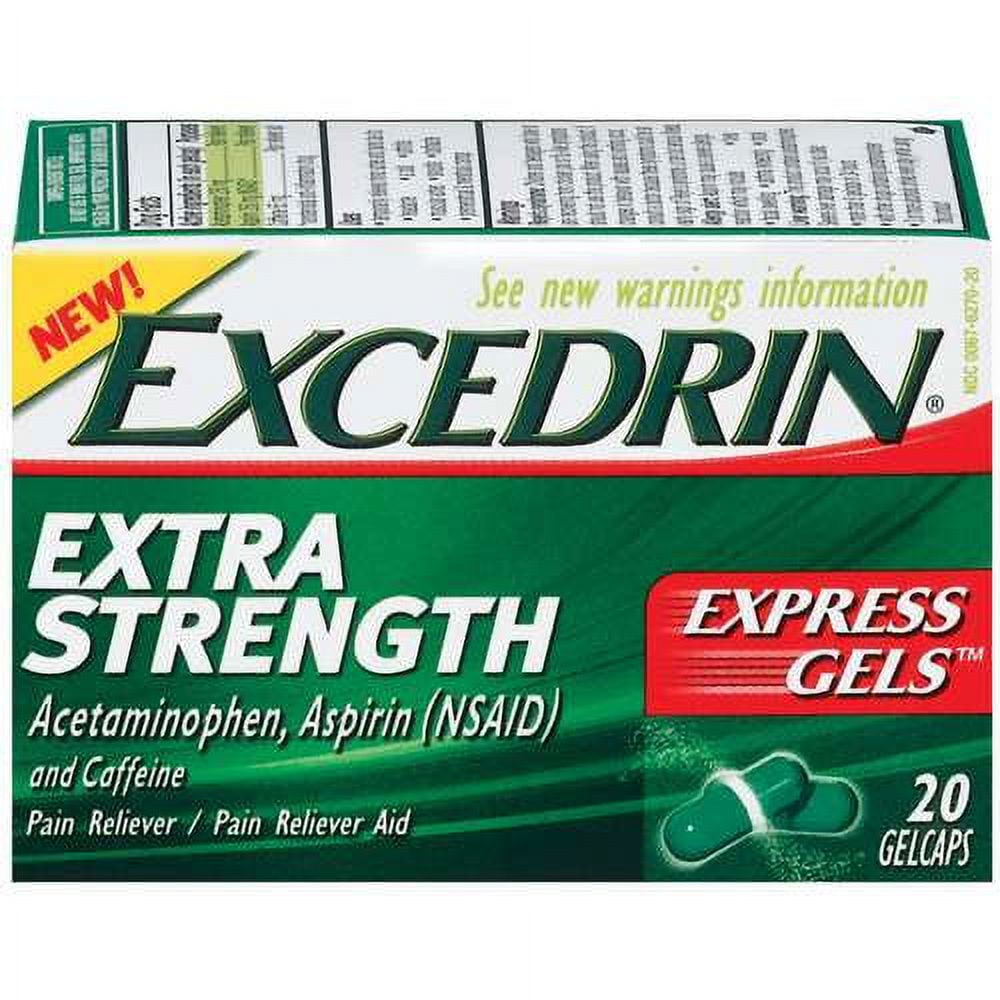 Excedrin - Excedrin, PM - Pain Reliever/Nighttime Sleep Aid, Express Gels  (20 count), Shop