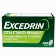 thumbnail image 1 of Excedrin Extra Strength, Acetaminophen 250mg, Aspirin 250mg, Caffeine 65mg, Pain Reliever Caplets for Headache Relief, 200 Count, 1 of 10