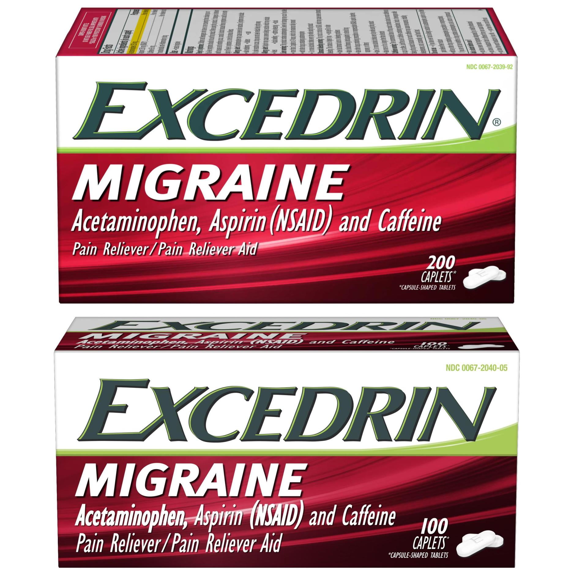 Excedrin Migraine Pain Reliever Caplets - Acetaminophen/aspirin