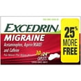 thumbnail image 1 of Excedrin Migraine Pain Reliever Caplets 30 Count, 1 of 9