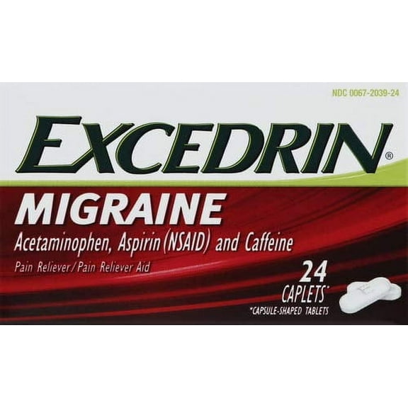 Excedrin Migraine Relief Caplets to Alleviate Migraine Symptoms - 24 count