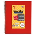 thumbnail image 1 of 100ct 1 Sub Red Exceed Notebook, 10.5 x 8.5, Wide Ruled, 1 of 10