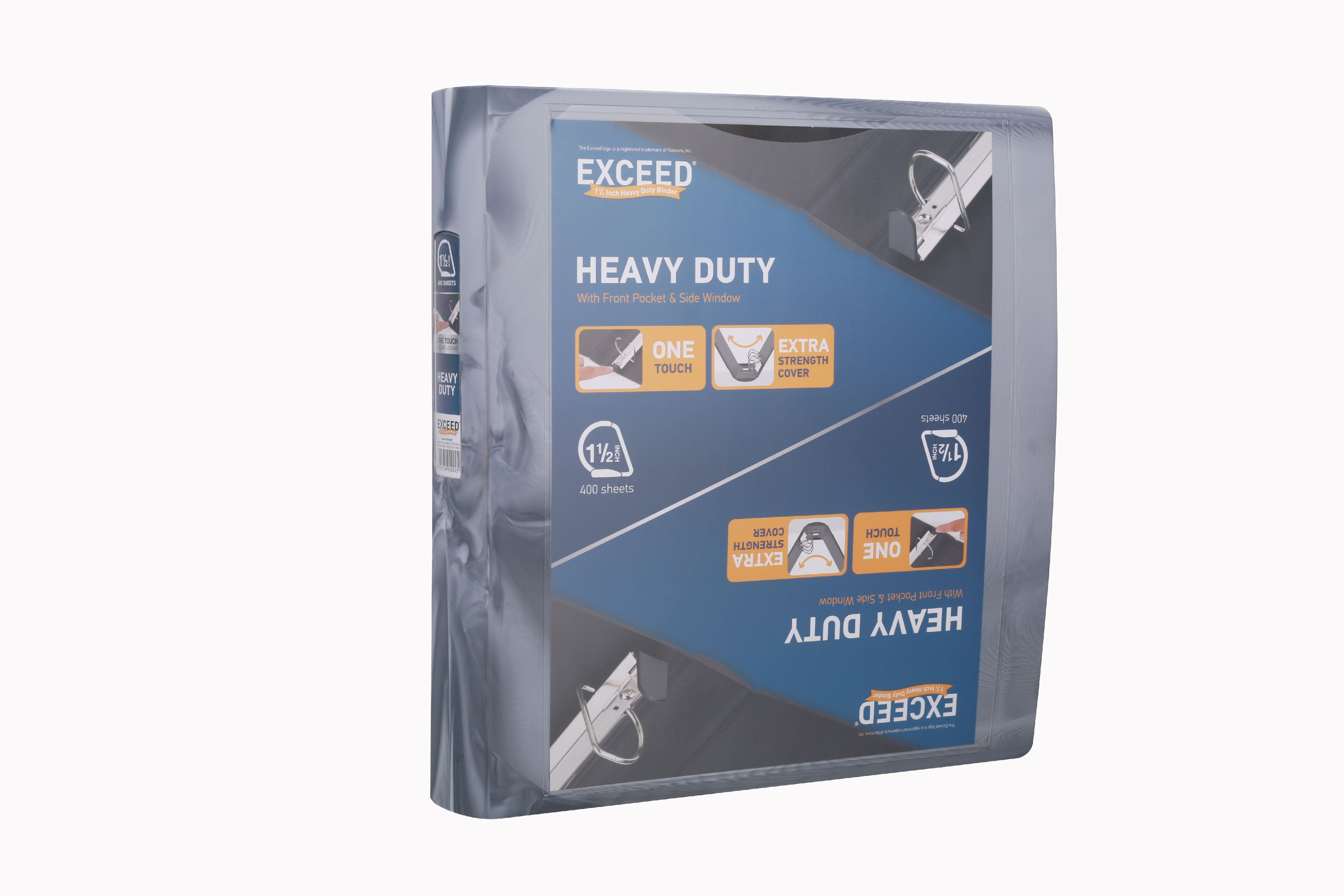 Exceed 3Ring Heavy Duty Binder, 1.5” Marble, Slant Ring