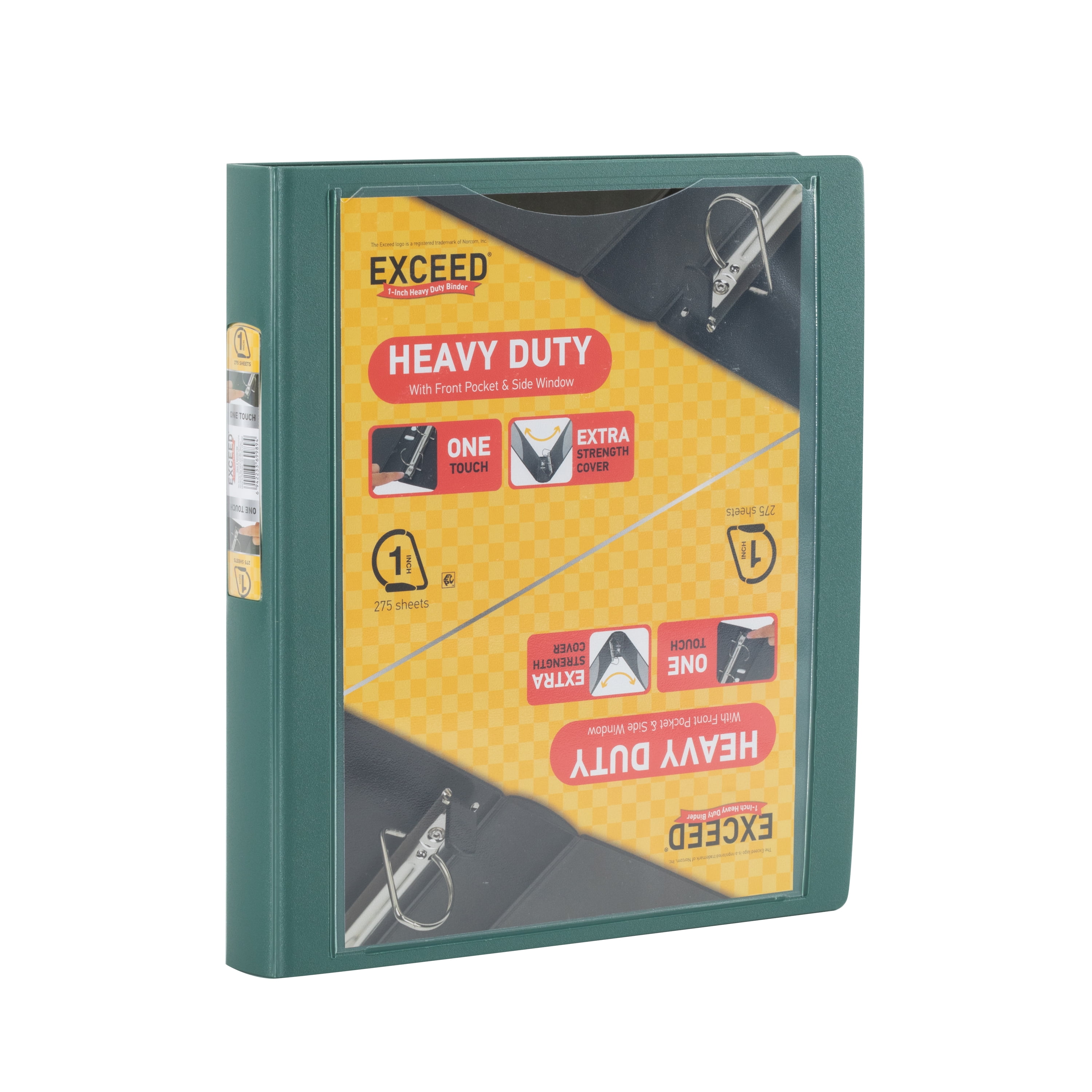 2 pack) Exceed 3-Ring Heavy Duty Binder, 1 inch, Black