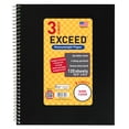 thumbnail image 1 of Exceed 3 Subject Black Notebook, 10.5" x 8.5", Wide Ruled, 120 Count, 1 of 9