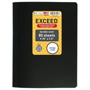 Exceed 80 Sheets Black Composition Book, CR 9.75 x 7.5 x 0.25