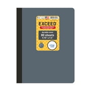 Exceed 80ct Gray Flannel Composition Book, CR 9.75 x 7.5 x 0.3