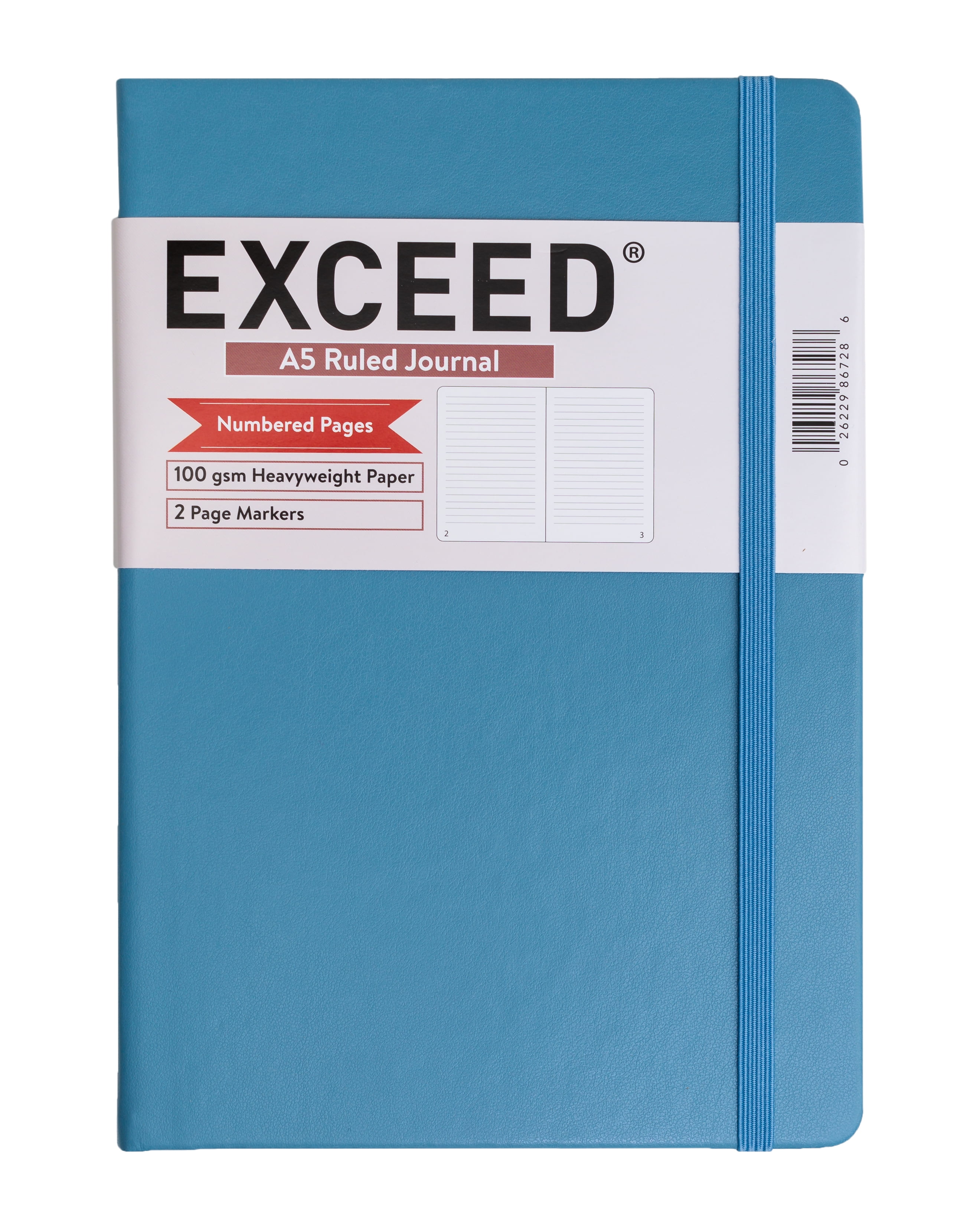 Exceed A5 Ruled Journal, Blue Linen, 120 Sheets, 100 GSM Exceed A5 Ruled Journal, Blue Linen, 120 Sheets, 100 GSM