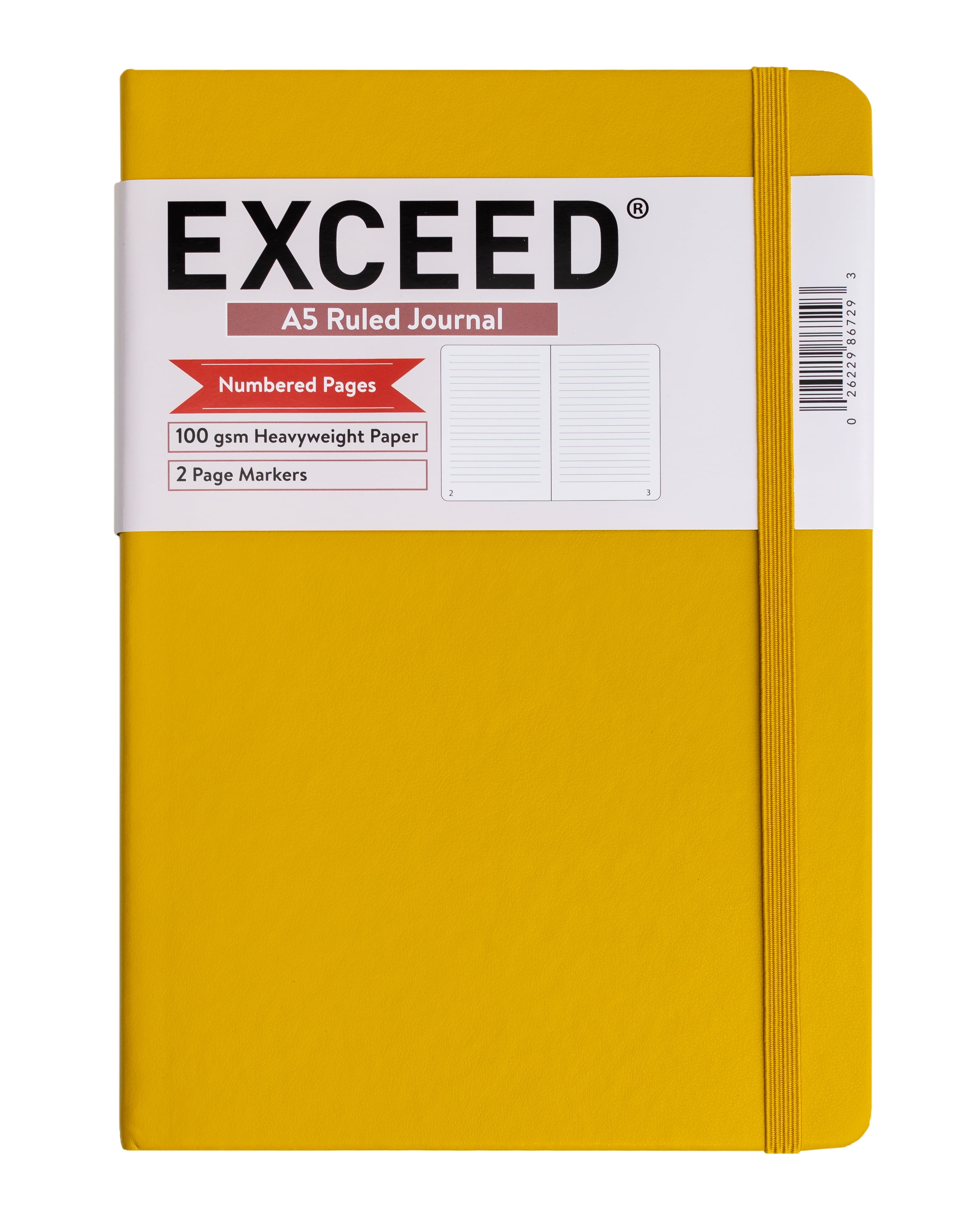 Exceed A5 Ruled Journal, Mustard Yellow, 5.8